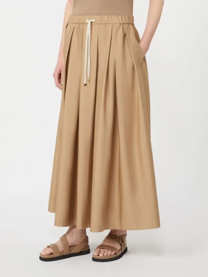 Cotton poplin skirt, desert Cotton poplin skirt, desert