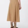 Cotton-poplin skirt, tobacco Cotton-poplin skirt, tobacco