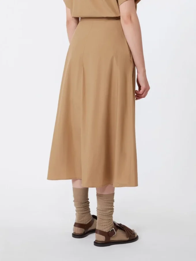 Cotton-poplin skirt, tobacco Cotton-poplin skirt, tobacco