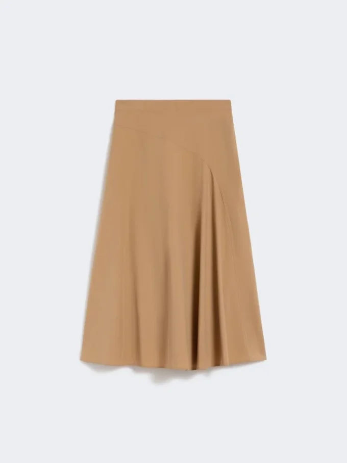 Cotton-poplin skirt, tobacco Cotton-poplin skirt, tobacco