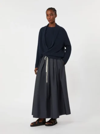 Cotton poplin skirt, ultramarine