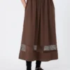 Cotton-poplin sleeveless dress, chocolate Cotton-poplin sleeveless dress, chocolate