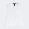 Cotton poplin top, white