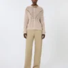 Cotton satin baggy trousers, colonial