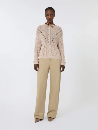 Cotton satin baggy trousers, colonial
