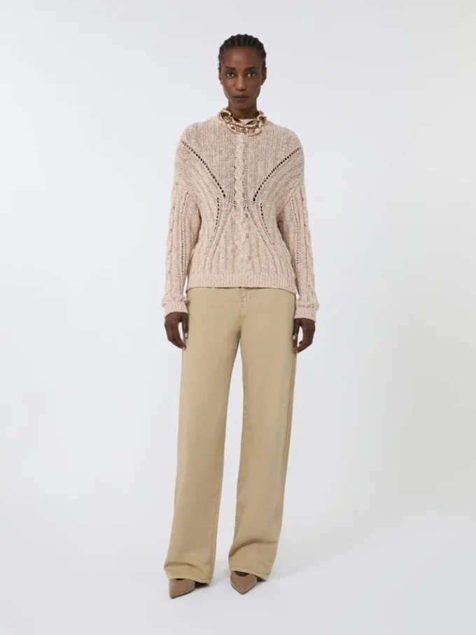 Cotton satin baggy trousers, colonial
