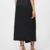 Cotton satin skirt, black Cotton satin skirt, black