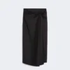 Cotton satin skirt, black Cotton satin skirt, black