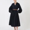 Cotton shirt dress, navy Cotton shirt dress, navy