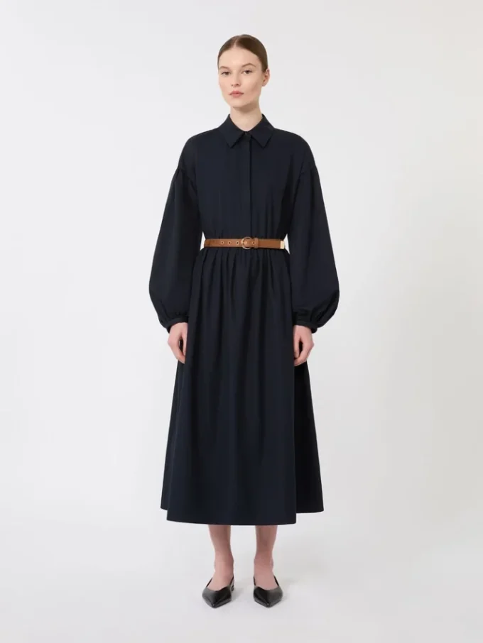 Cotton shirt dress, navy Cotton shirt dress, navy