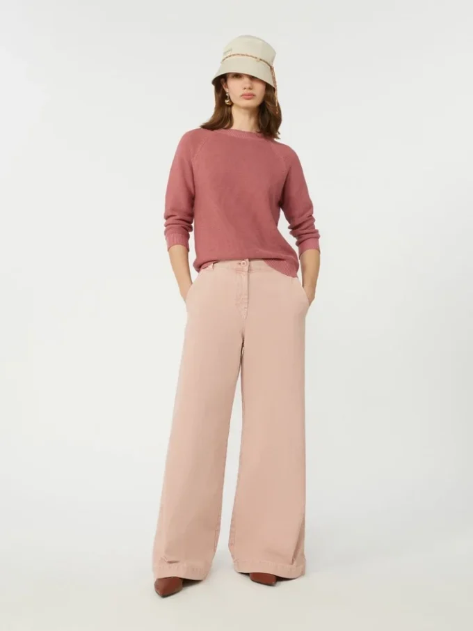 Cotton sweater, antique rose