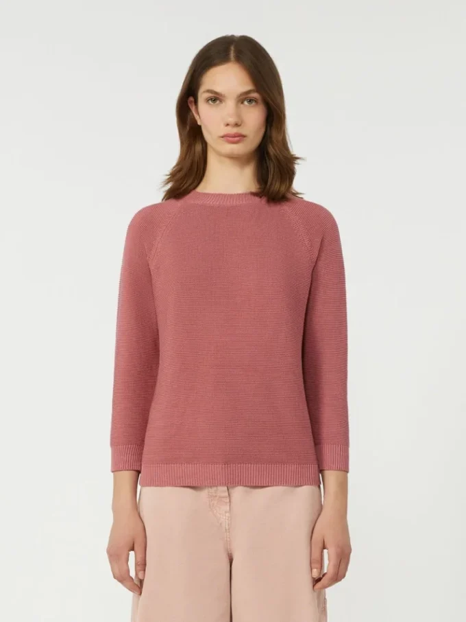 Cotton sweater, antique rose