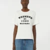 Cotton t-shirt with graphic print, white