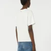 Cotton t-shirt with graphic print, white