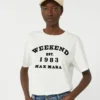Cotton t-shirt with graphic print, white