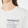 Cotton t-shirt with graphic print, white