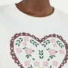 Cotton t-shirt with graphic print, white
