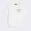 Cotton t-shirt with graphic print, white