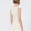 Cotton vest top, ecru