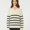 Cotton yarn jumper, navy