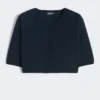 Cotton yarn shrug, ultramarine Cotton yarn shrug, ultramarine