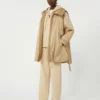 Reversible padded parka in water-repellent canvas, beige Reversible padded parka in water-repellent canvas, beige