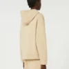 Cotton zip-up sweatshirt, sand