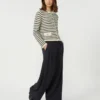 Cropped cotton cardigan, navy Cropped cotton cardigan, navy