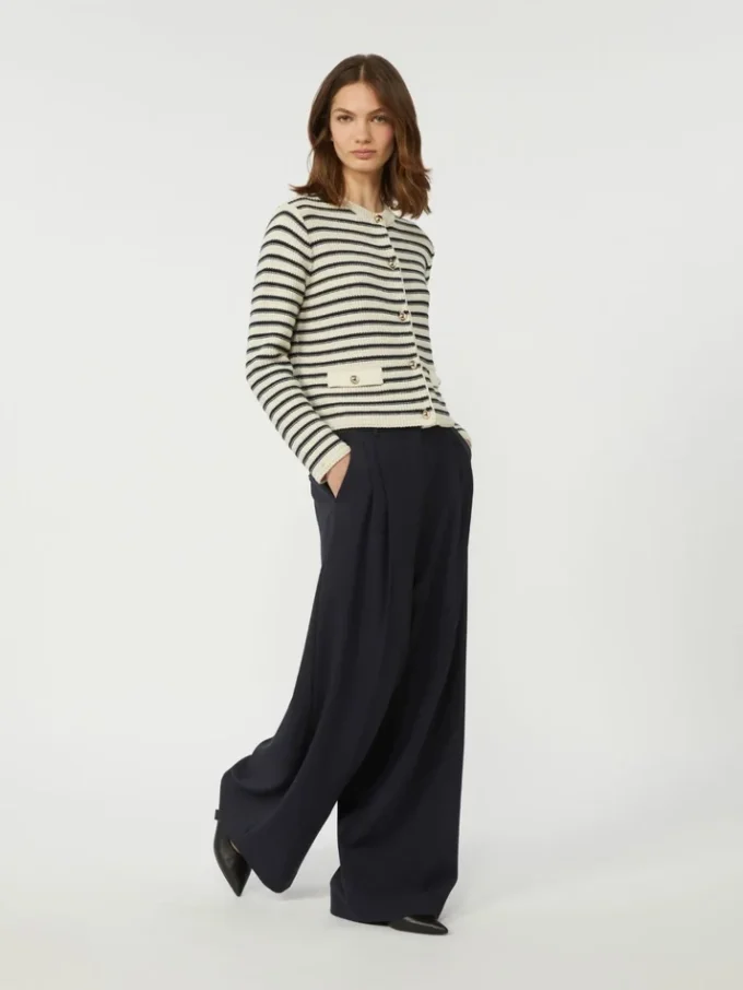 Cropped cotton cardigan, navy Cropped cotton cardigan, navy
