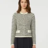 Cropped cotton cardigan, navy Cropped cotton cardigan, navy