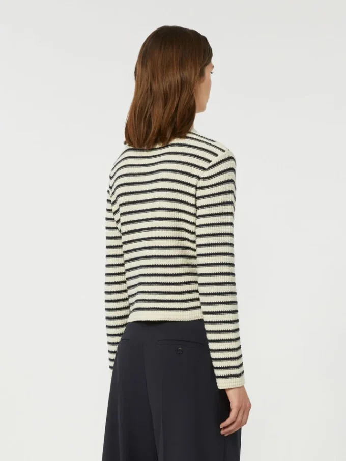 Cropped cotton cardigan, navy Cropped cotton cardigan, navy
