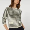 Cropped cotton cardigan, navy Cropped cotton cardigan, navy