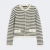 Cropped cotton cardigan, navy Cropped cotton cardigan, navy