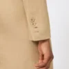 Cropped jacket in linen twill, camel