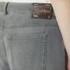 Denim barrel-leg jeans, medium grey