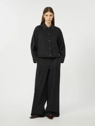 Denim-effect jersey five-pocket trousers, ultramarine