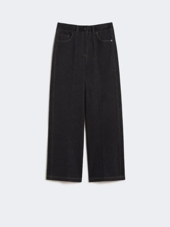 Denim-effect jersey trousers, ultramarine Denim-effect jersey trousers, ultramarine