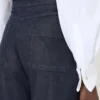 Denim-look cotton trousers, midnightblue