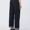 Denim turn-up jeans, ultramarine