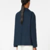 Double-breasted linen jacket, midnightblue