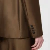 Double-breasted shantung blazer, kaki Double-breasted shantung blazer, kaki