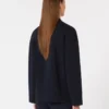 Double-breasted viscose crepe jacket, ultramarine Double-breasted viscose crepe jacket, ultramarine