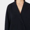 Double-breasted viscose crepe jacket, ultramarine Double-breasted viscose crepe jacket, ultramarine