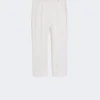 Double-faced viscose canvas trousers, ivory Double-faced viscose canvas trousers, ivory