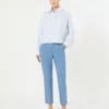 Double-faced viscose canvas trousers, light blue Double-faced viscose canvas trousers, light blue