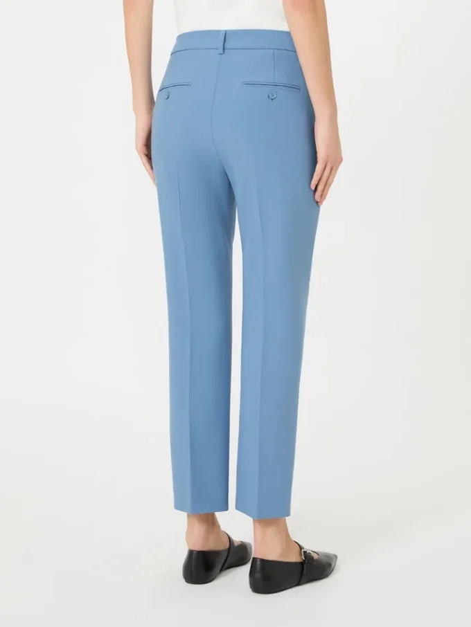 Double-faced viscose canvas trousers, light blue Double-faced viscose canvas trousers, light blue
