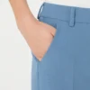 Double-faced viscose canvas trousers, light blue Double-faced viscose canvas trousers, light blue