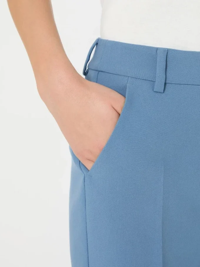 Double-faced viscose canvas trousers, light blue Double-faced viscose canvas trousers, light blue