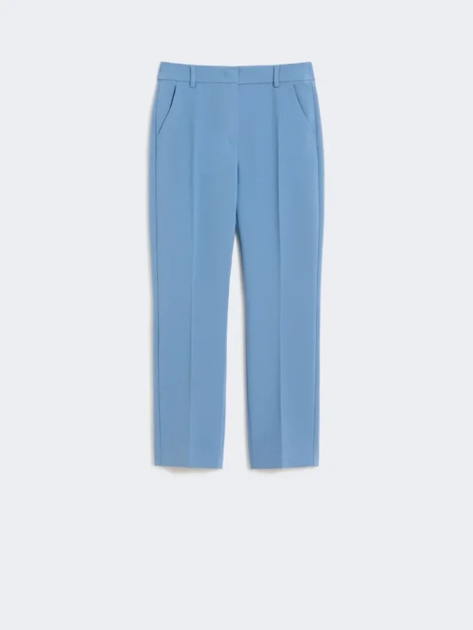 Double-faced viscose canvas trousers, light blue Double-faced viscose canvas trousers, light blue