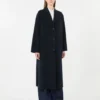 Double-faced wool-blend coat, navy Double-faced wool-blend coat, navy
